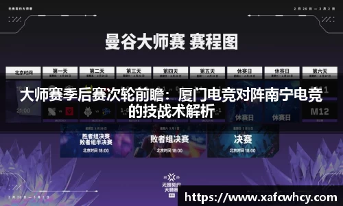 大师赛季后赛次轮前瞻：厦门电竞对阵南宁电竞的技战术解析